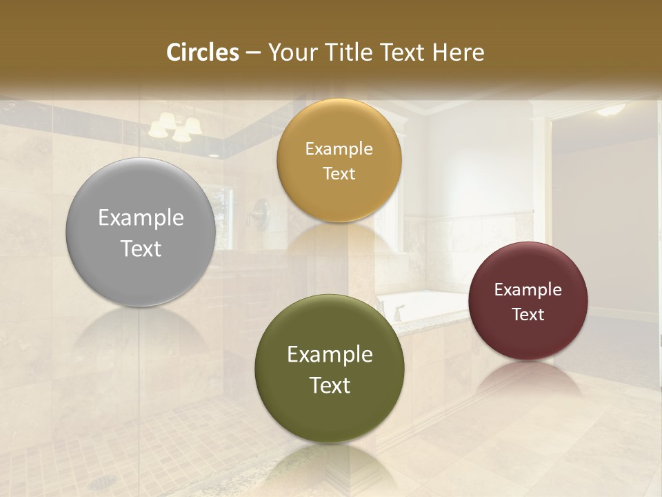 A Large Bathroom With A Walk In Shower PowerPoint Template