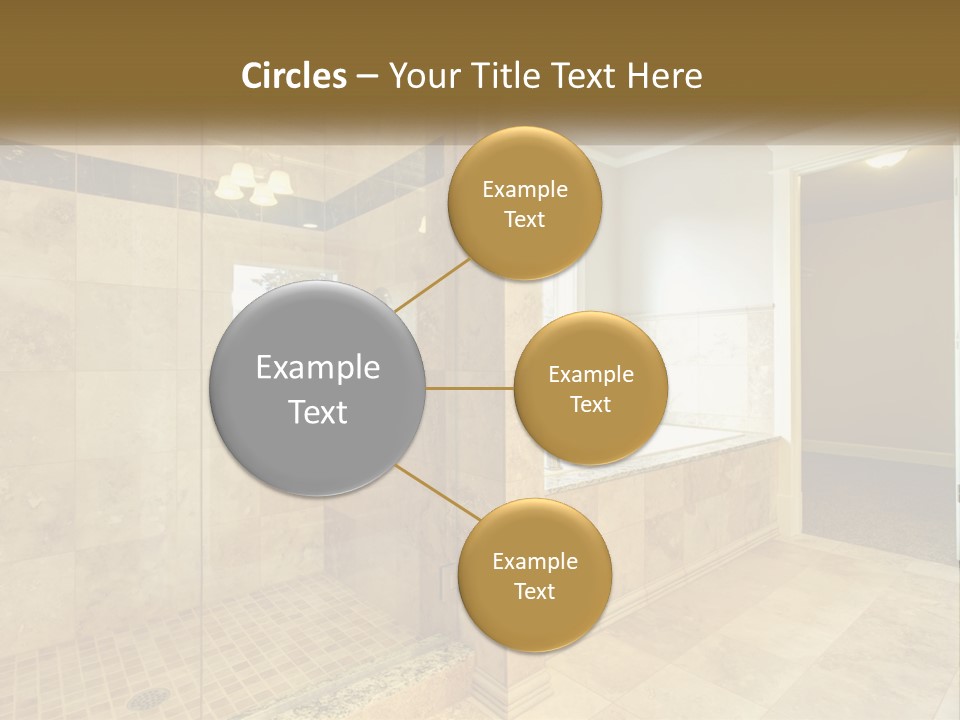 A Large Bathroom With A Walk In Shower PowerPoint Template