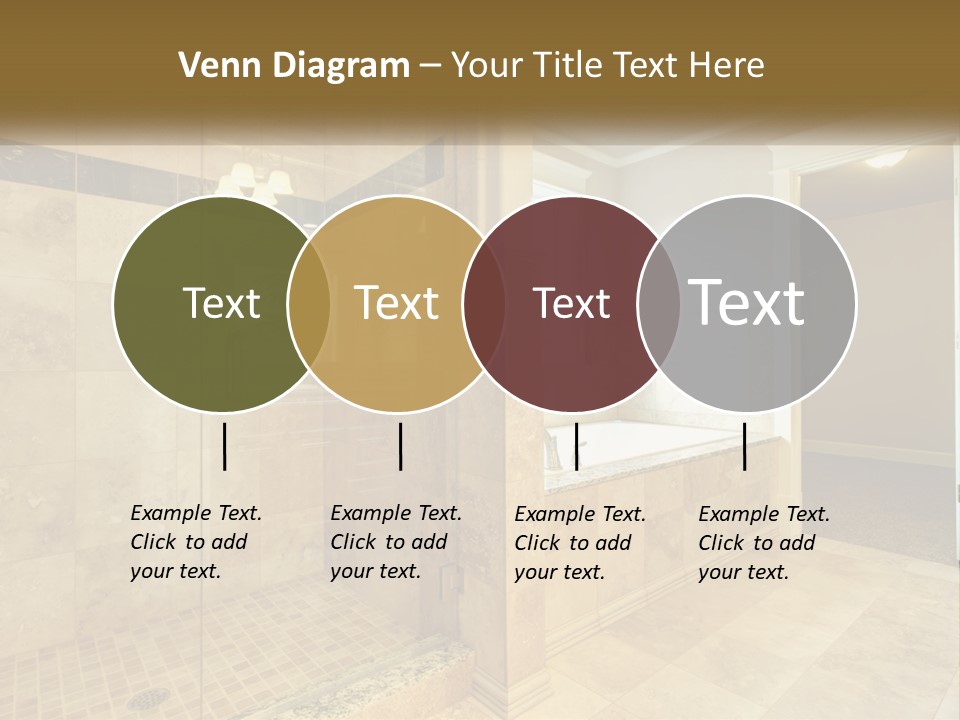 A Large Bathroom With A Walk In Shower PowerPoint Template