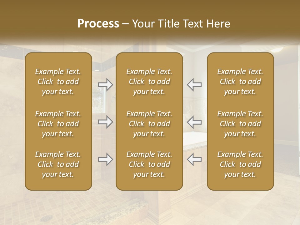 A Large Bathroom With A Walk In Shower PowerPoint Template