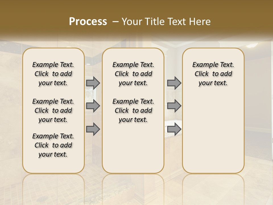 A Large Bathroom With A Walk In Shower PowerPoint Template