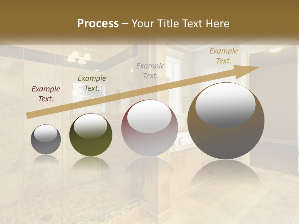 A Large Bathroom With A Walk In Shower PowerPoint Template