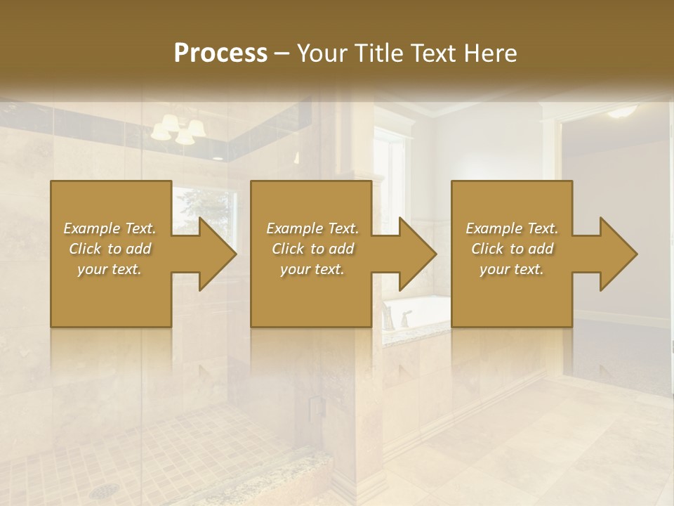 A Large Bathroom With A Walk In Shower PowerPoint Template