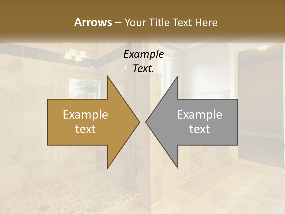 A Large Bathroom With A Walk In Shower PowerPoint Template