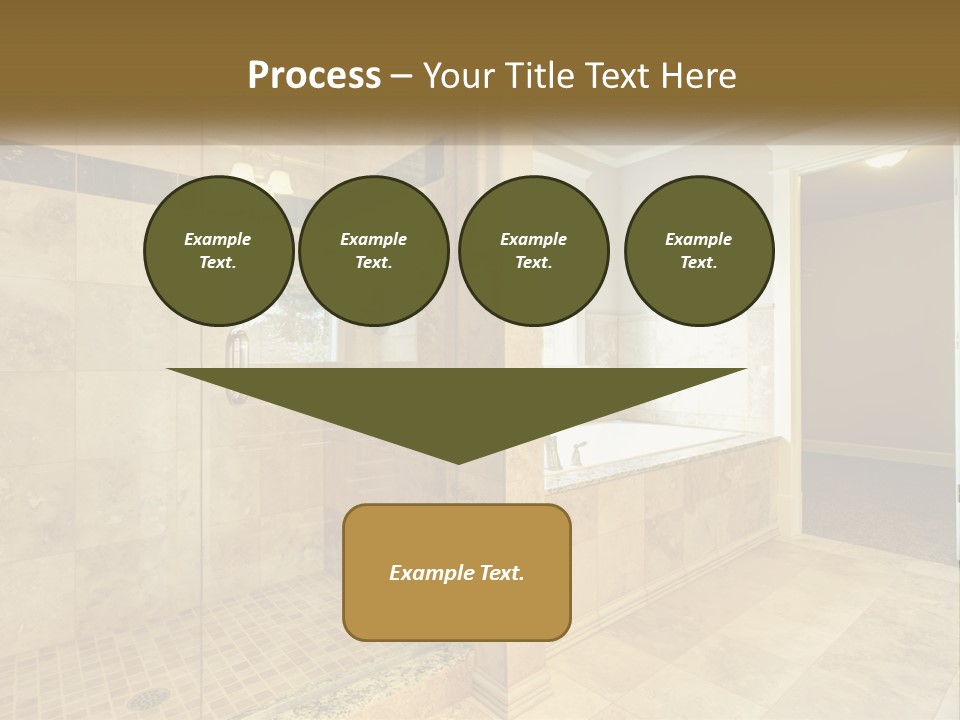 A Large Bathroom With A Walk In Shower PowerPoint Template