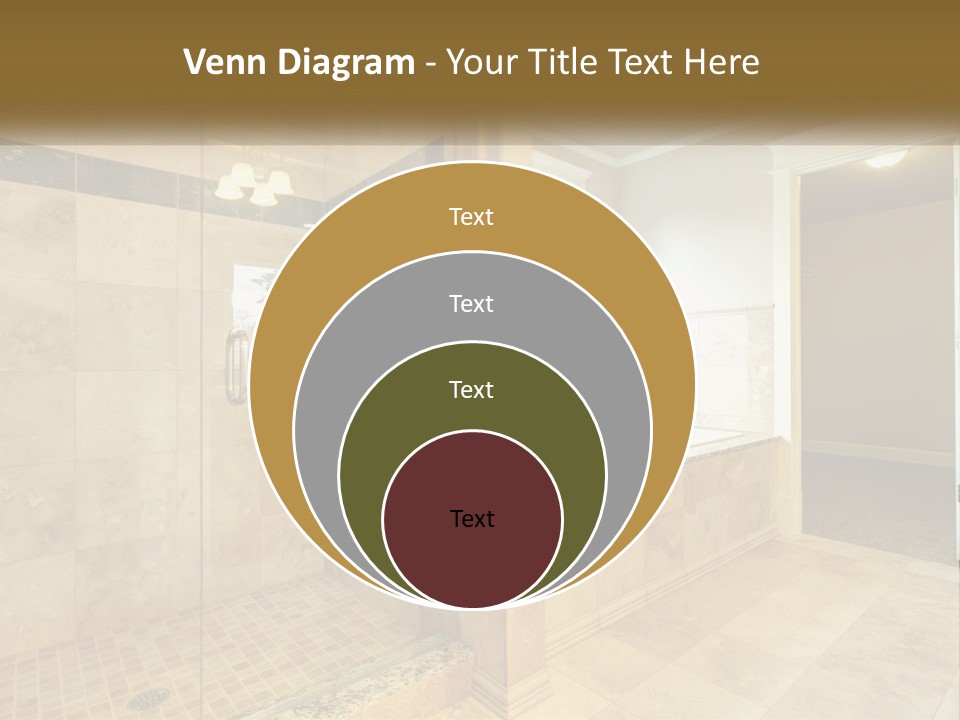 A Large Bathroom With A Walk In Shower PowerPoint Template
