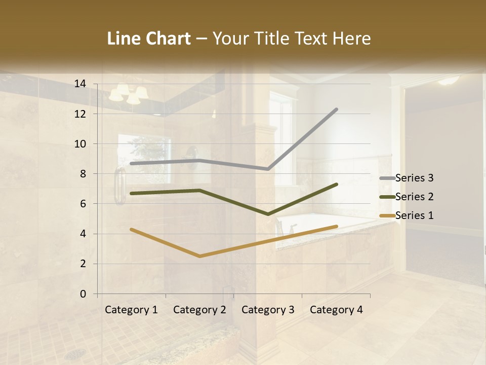 A Large Bathroom With A Walk In Shower PowerPoint Template