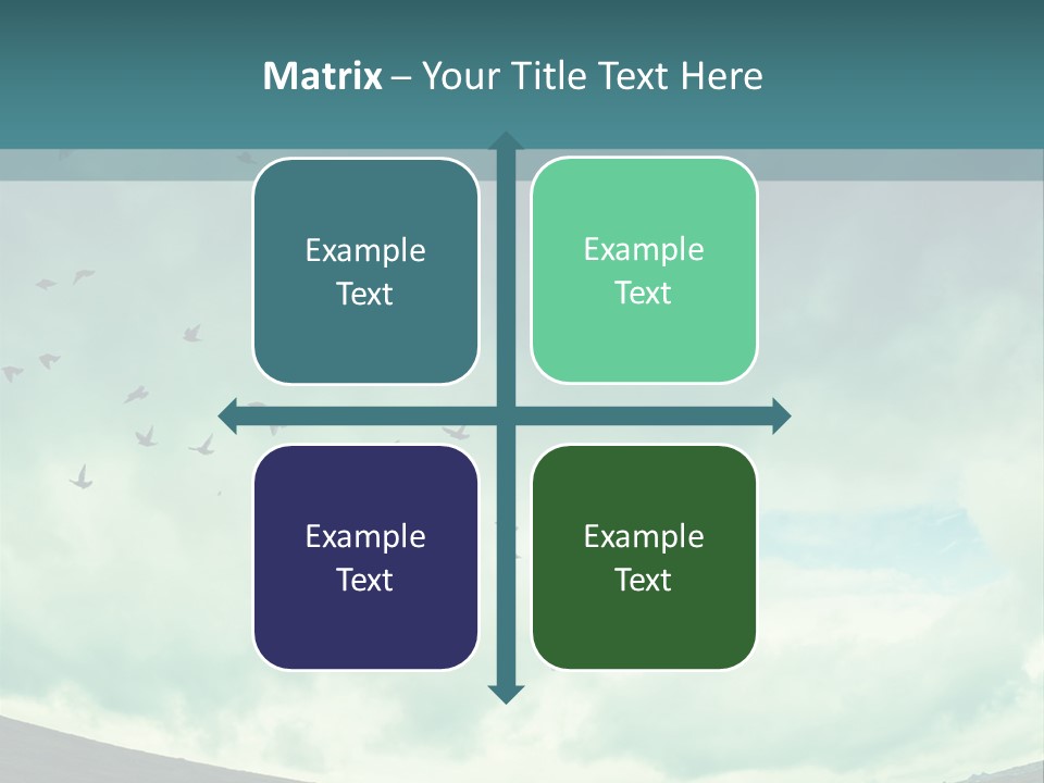 A Group Of Birds Flying In The Sky PowerPoint Template