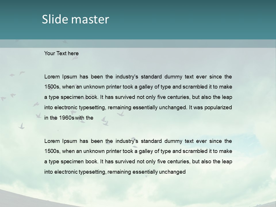 A Group Of Birds Flying In The Sky PowerPoint Template