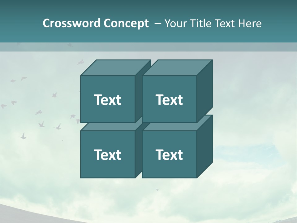 A Group Of Birds Flying In The Sky PowerPoint Template