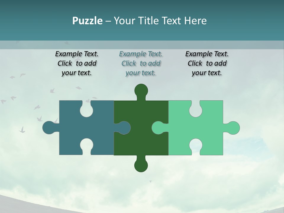 A Group Of Birds Flying In The Sky PowerPoint Template