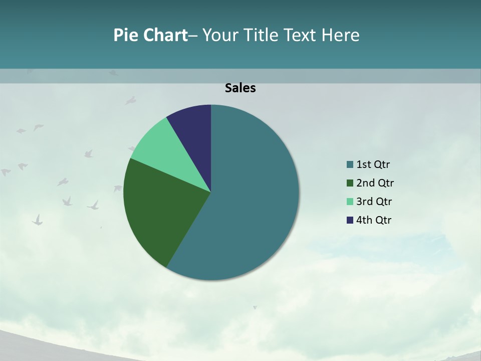 A Group Of Birds Flying In The Sky PowerPoint Template