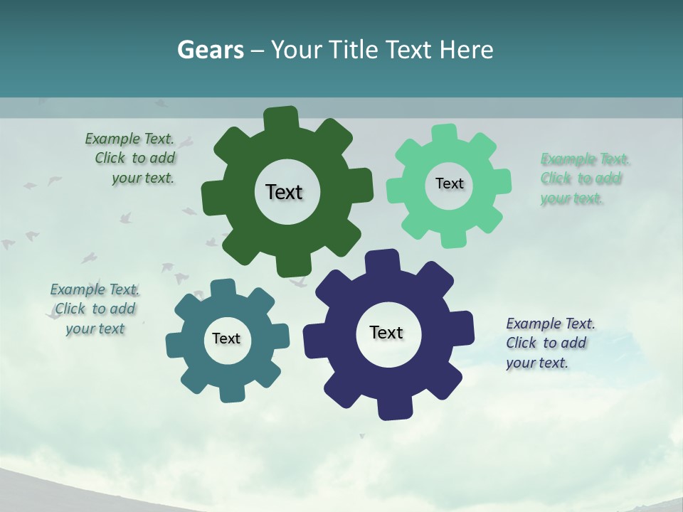 A Group Of Birds Flying In The Sky PowerPoint Template