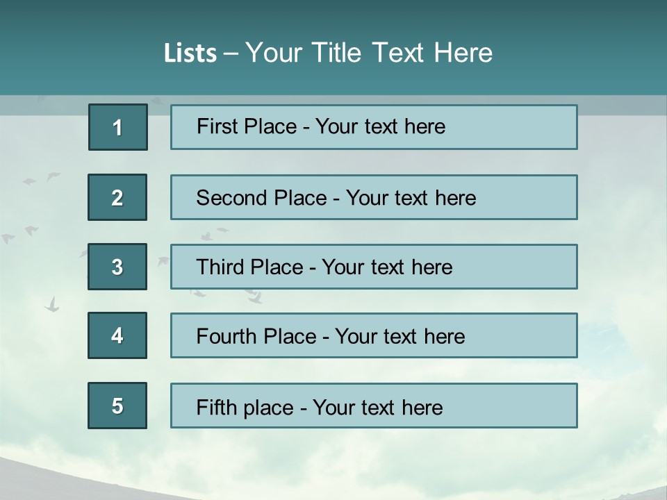 A Group Of Birds Flying In The Sky PowerPoint Template
