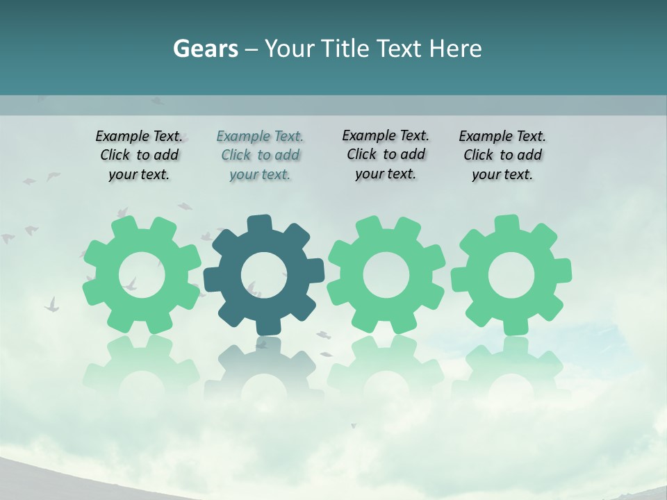 A Group Of Birds Flying In The Sky PowerPoint Template