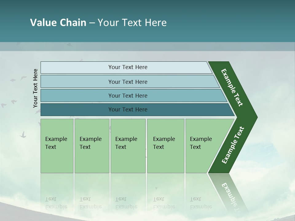 A Group Of Birds Flying In The Sky PowerPoint Template