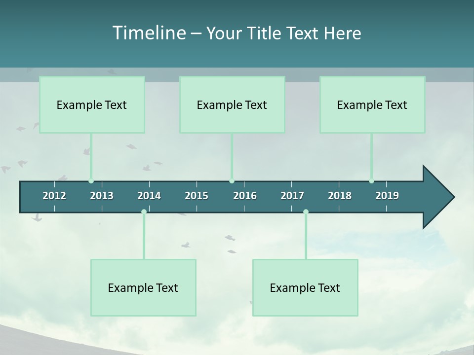 A Group Of Birds Flying In The Sky PowerPoint Template