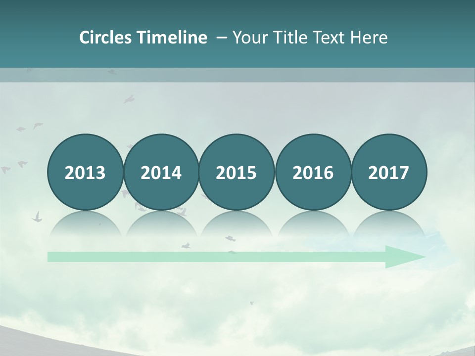A Group Of Birds Flying In The Sky PowerPoint Template
