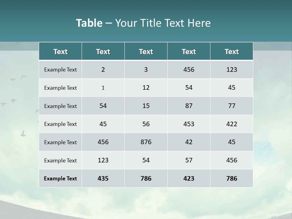 A Group Of Birds Flying In The Sky PowerPoint Template