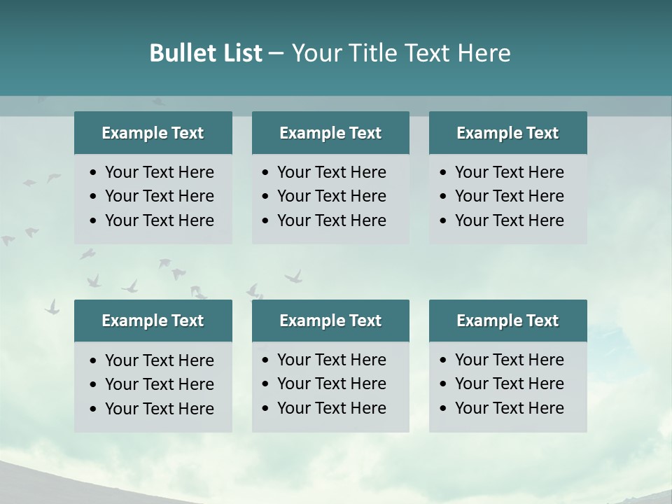 A Group Of Birds Flying In The Sky PowerPoint Template