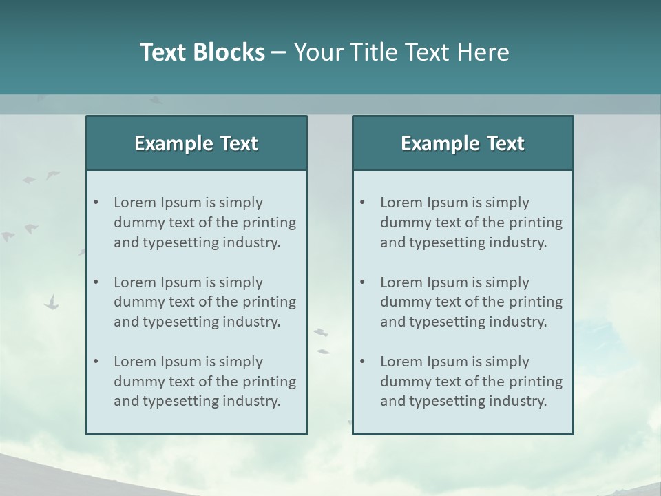 A Group Of Birds Flying In The Sky PowerPoint Template