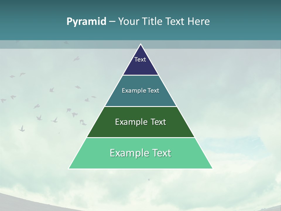A Group Of Birds Flying In The Sky PowerPoint Template