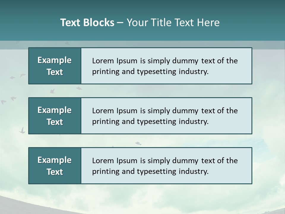 A Group Of Birds Flying In The Sky PowerPoint Template