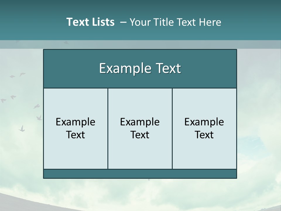 A Group Of Birds Flying In The Sky PowerPoint Template