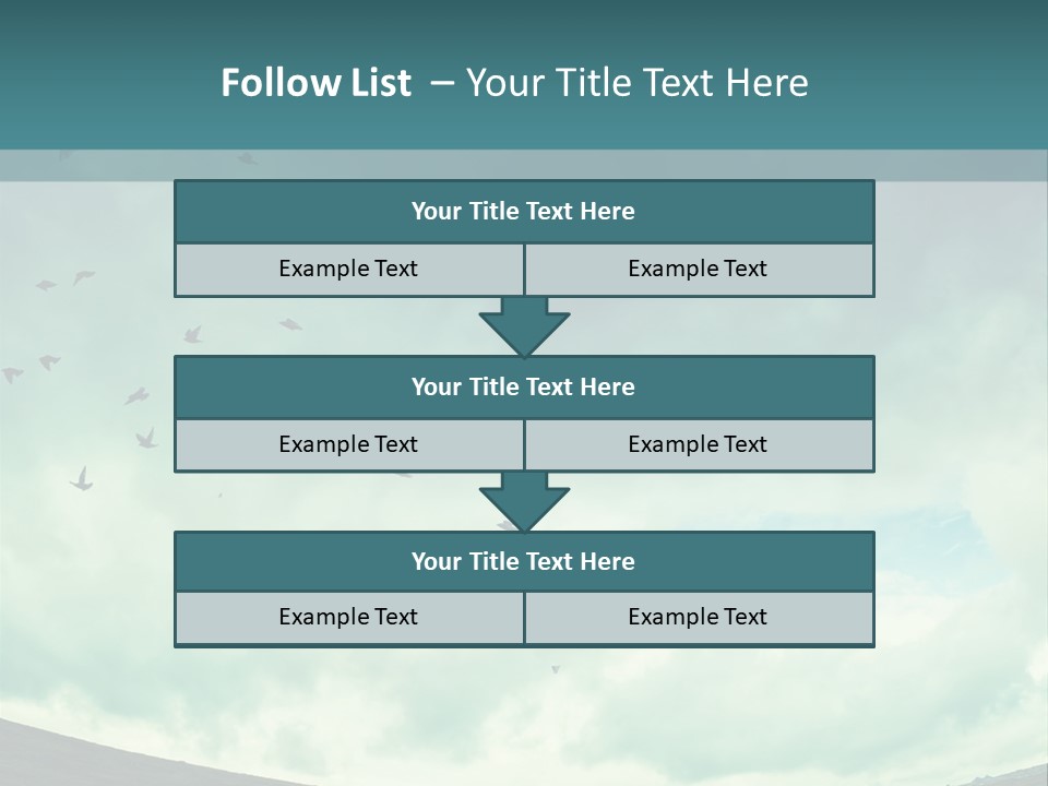 A Group Of Birds Flying In The Sky PowerPoint Template