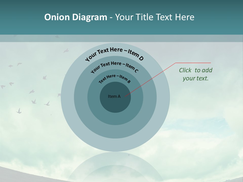 A Group Of Birds Flying In The Sky PowerPoint Template