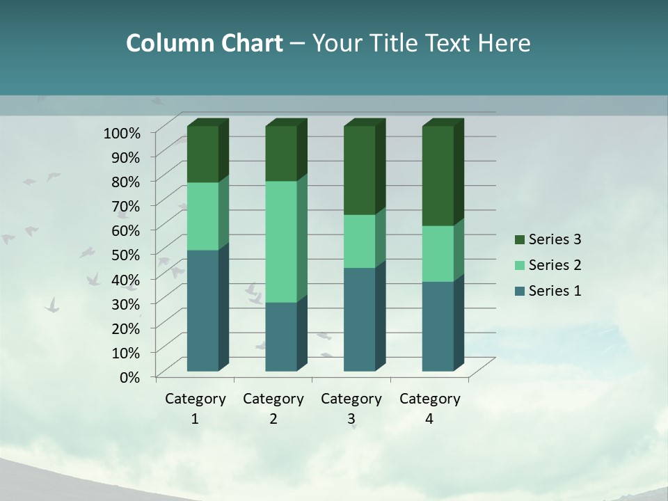 A Group Of Birds Flying In The Sky PowerPoint Template