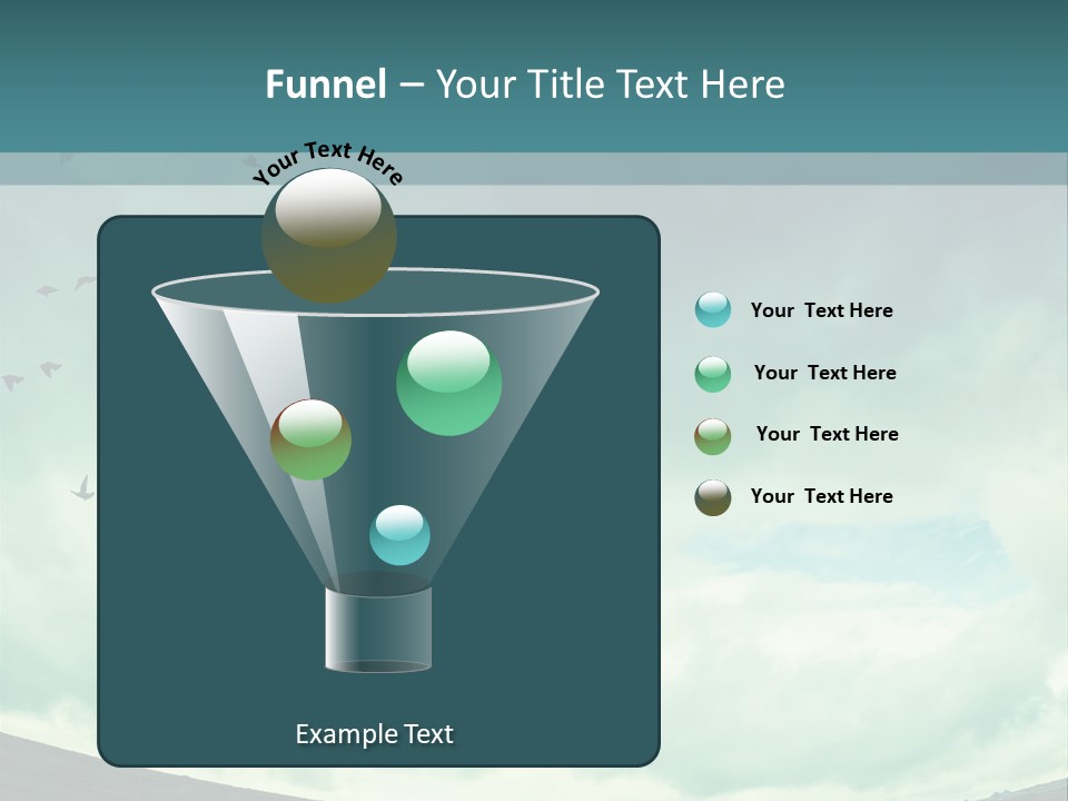 A Group Of Birds Flying In The Sky PowerPoint Template