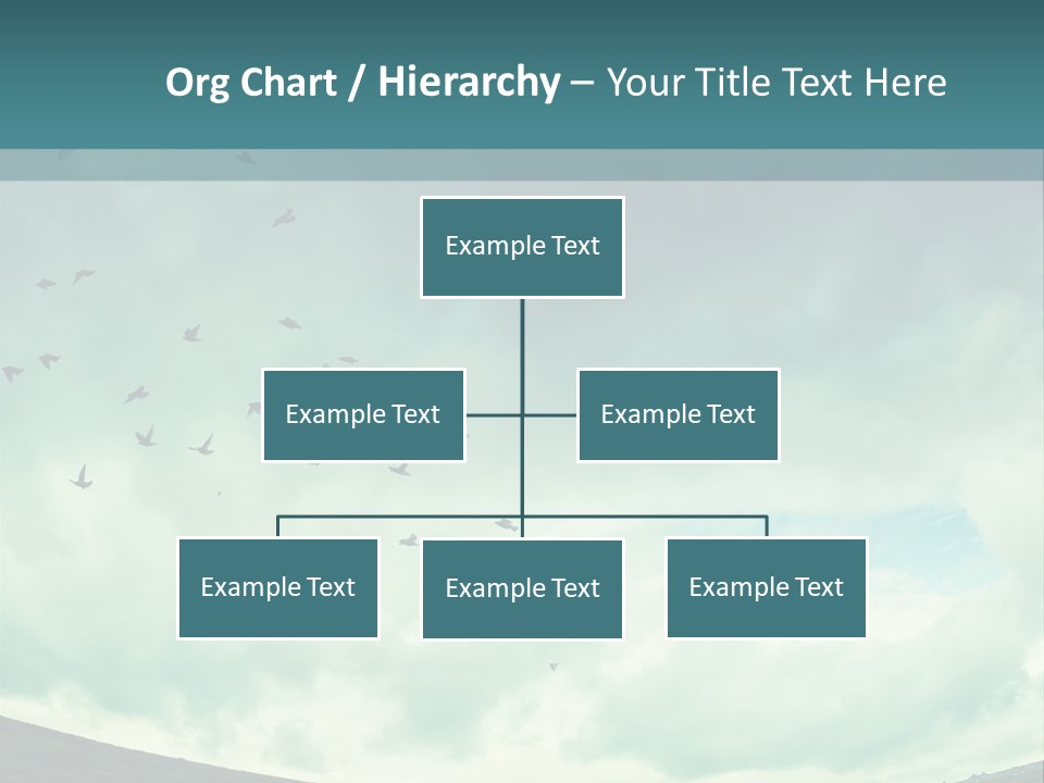 A Group Of Birds Flying In The Sky PowerPoint Template