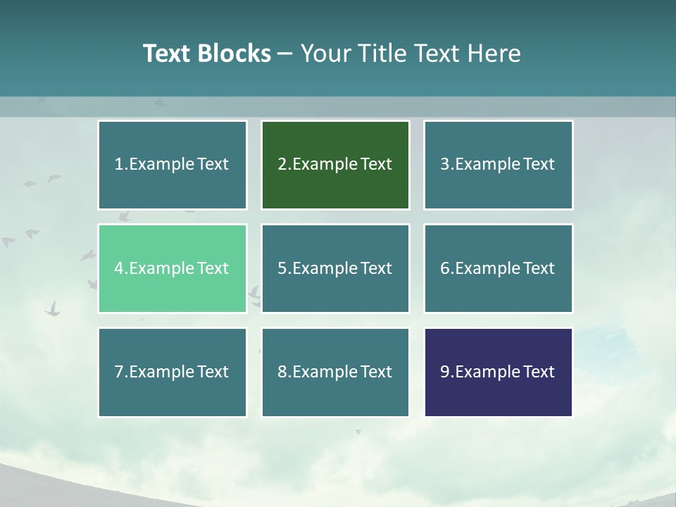 A Group Of Birds Flying In The Sky PowerPoint Template