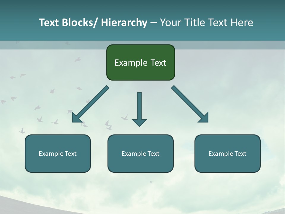 A Group Of Birds Flying In The Sky PowerPoint Template