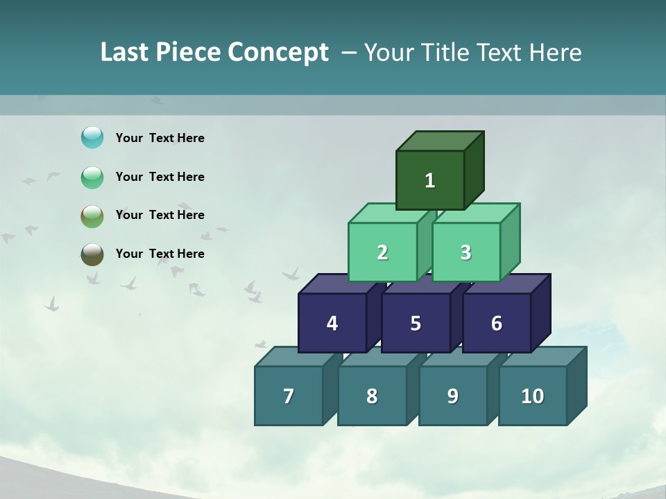 A Group Of Birds Flying In The Sky PowerPoint Template