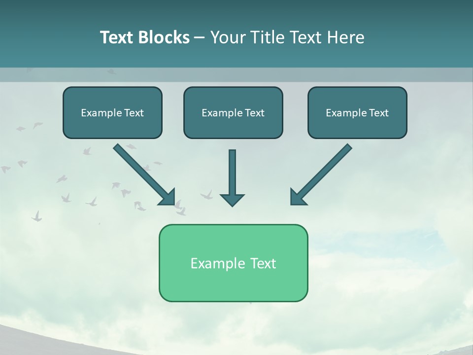 A Group Of Birds Flying In The Sky PowerPoint Template