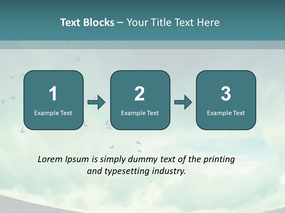 A Group Of Birds Flying In The Sky PowerPoint Template