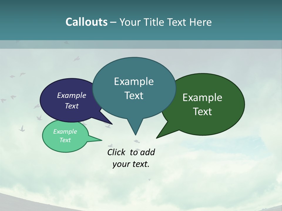 A Group Of Birds Flying In The Sky PowerPoint Template