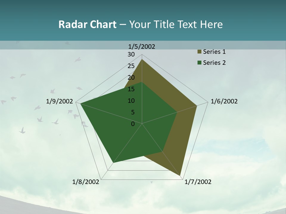A Group Of Birds Flying In The Sky PowerPoint Template