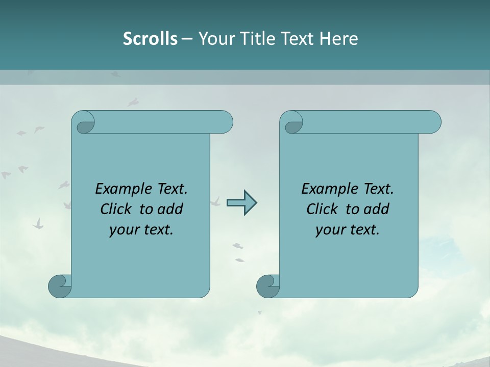 A Group Of Birds Flying In The Sky PowerPoint Template