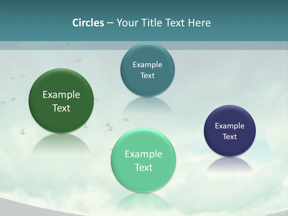 A Group Of Birds Flying In The Sky PowerPoint Template