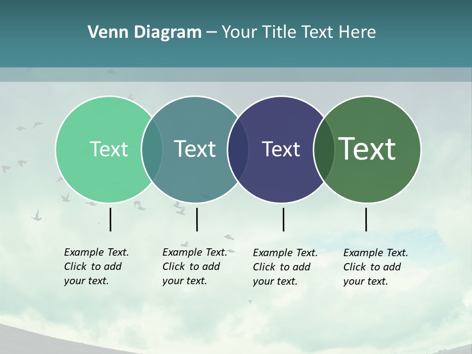 A Group Of Birds Flying In The Sky PowerPoint Template