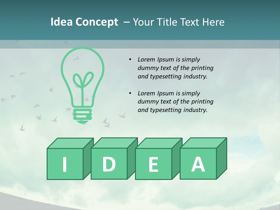 A Group Of Birds Flying In The Sky PowerPoint Template