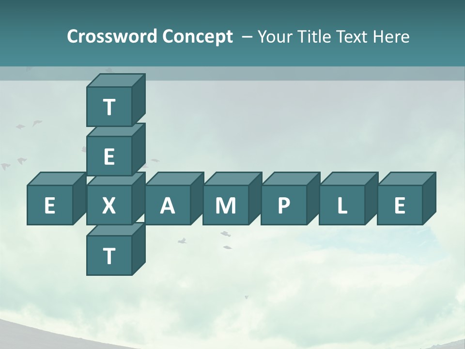 A Group Of Birds Flying In The Sky PowerPoint Template