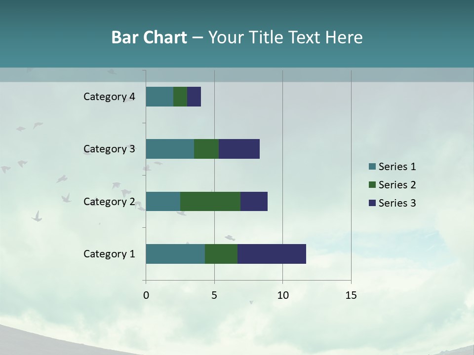 A Group Of Birds Flying In The Sky PowerPoint Template