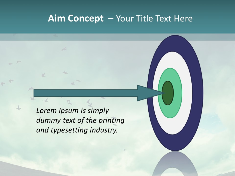 A Group Of Birds Flying In The Sky PowerPoint Template