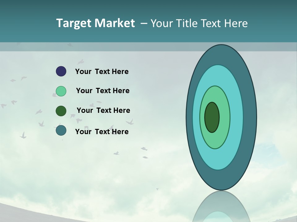 A Group Of Birds Flying In The Sky PowerPoint Template