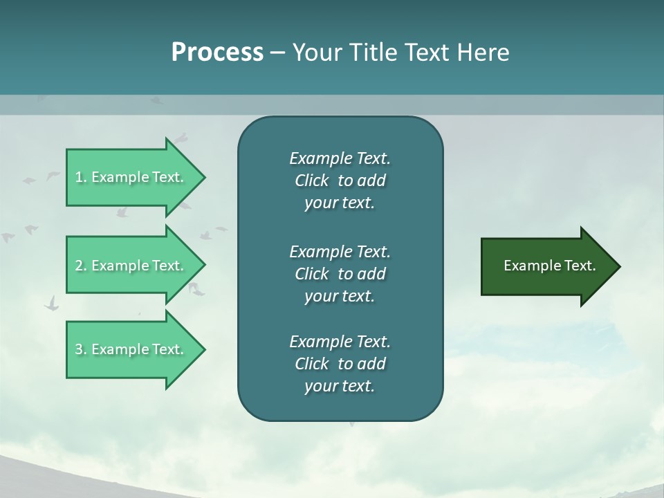 A Group Of Birds Flying In The Sky PowerPoint Template