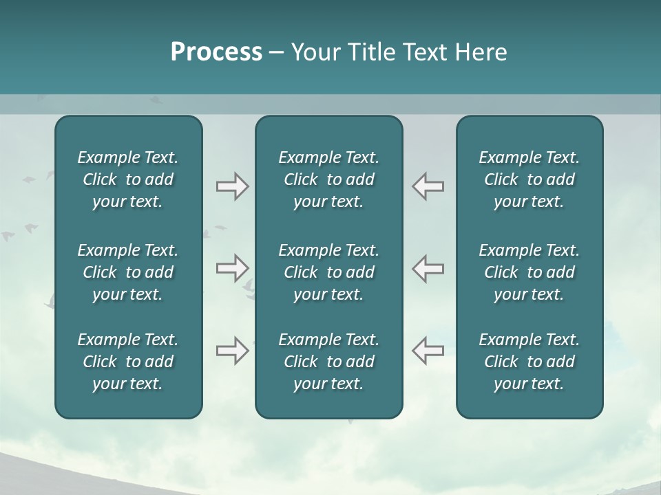 A Group Of Birds Flying In The Sky PowerPoint Template